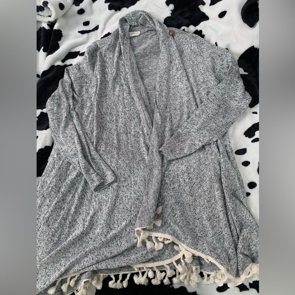 Gray cardigan